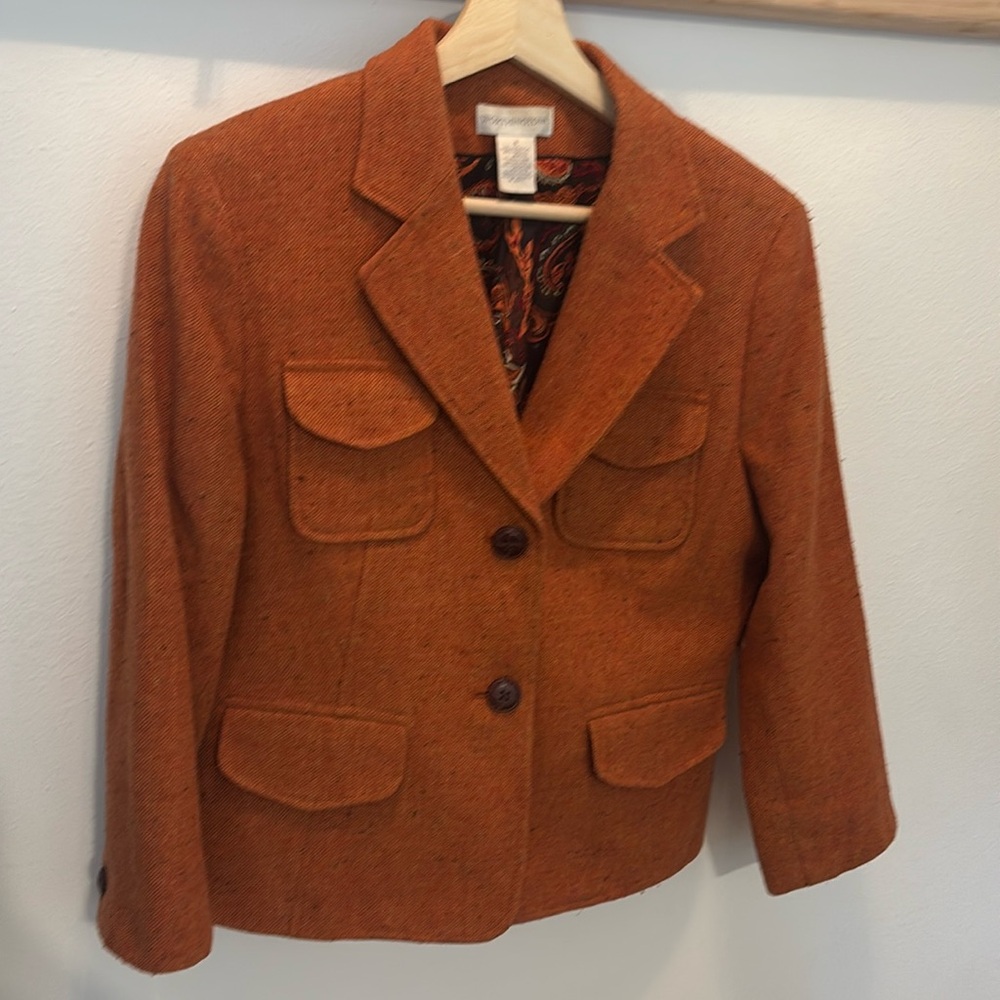 Vintage Rust Orange Blazer